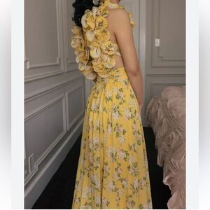 Antonio Melani Manila floral print rosette sleeveless V-neck maxi dress